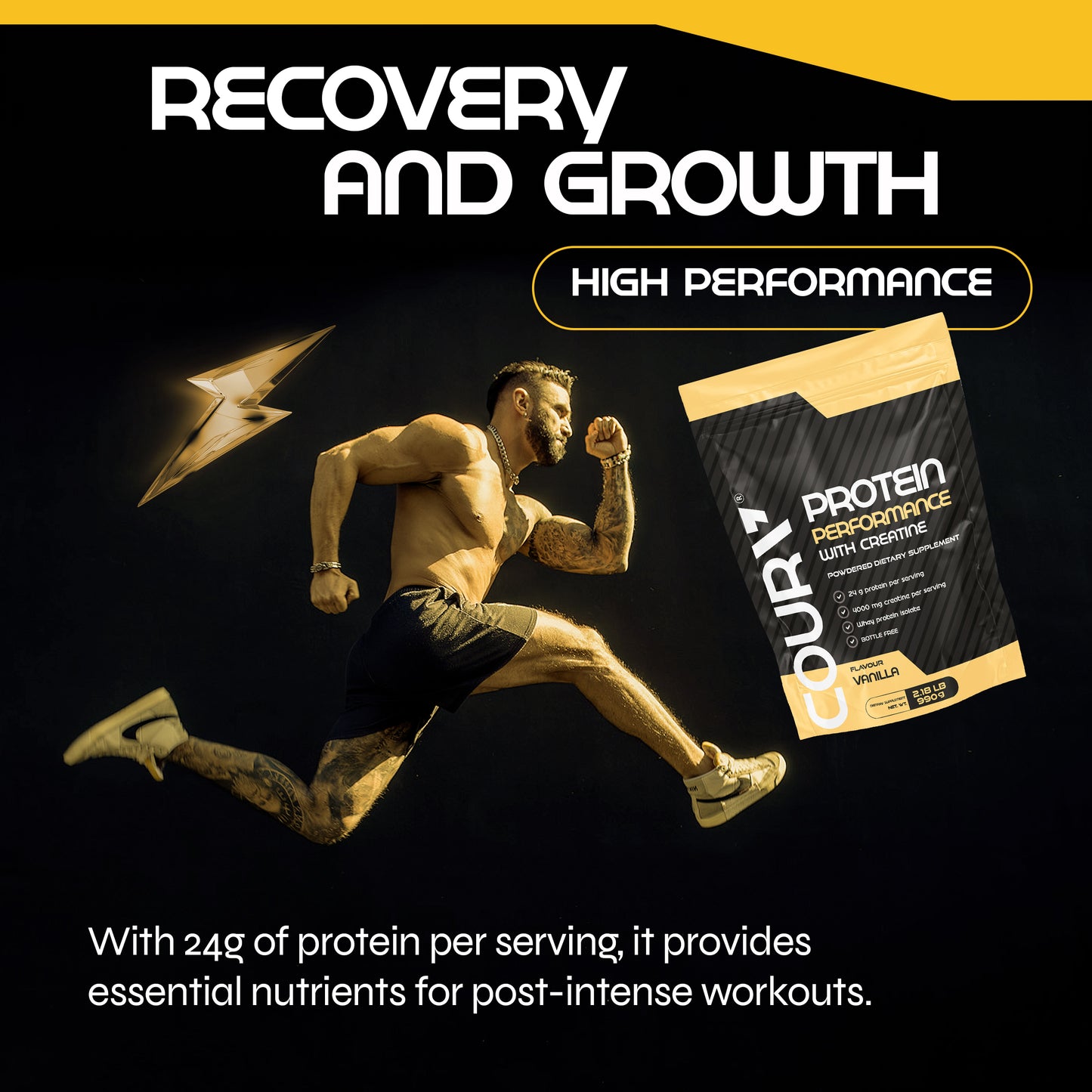 Performance Protein with Creatine 990g - Vanilla Flavor