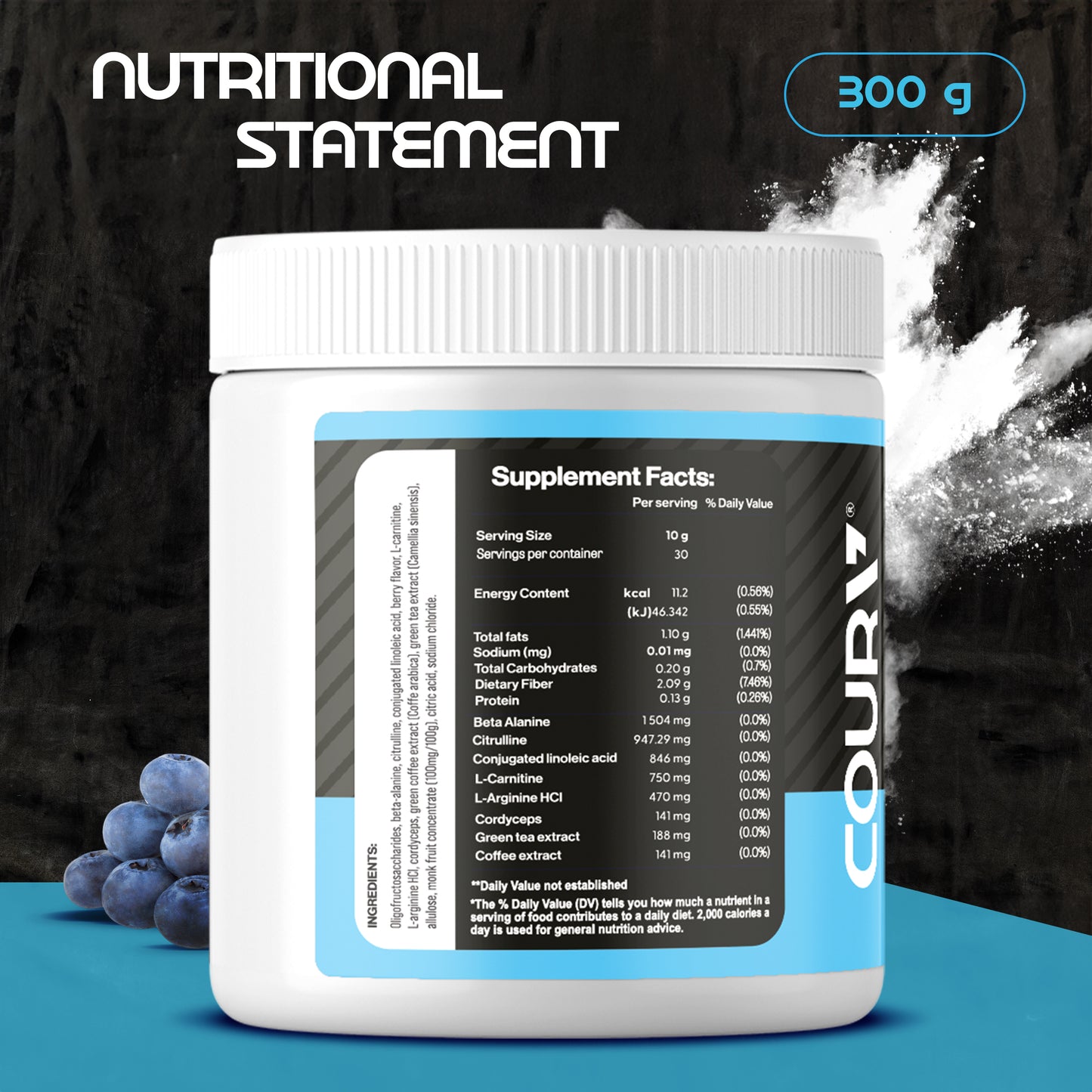 Pre-Workout Berries Flavor – 300 g
