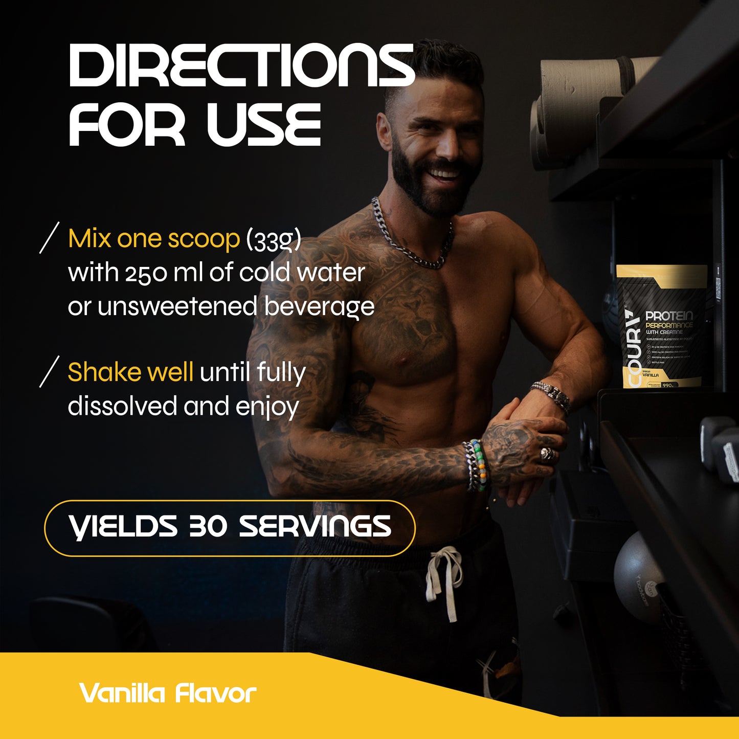 Performance Protein with Creatine 990g - Vanilla Flavor